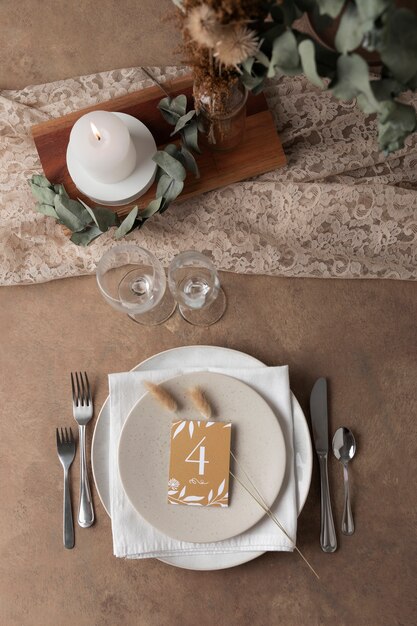 Wedding table number decoration