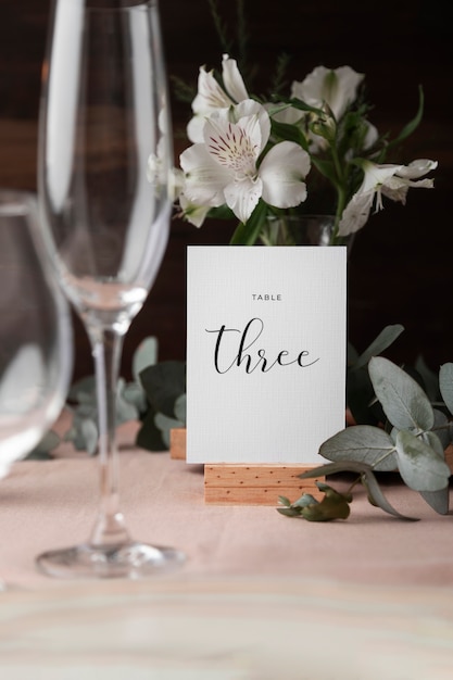 Wedding Table Number Decoration