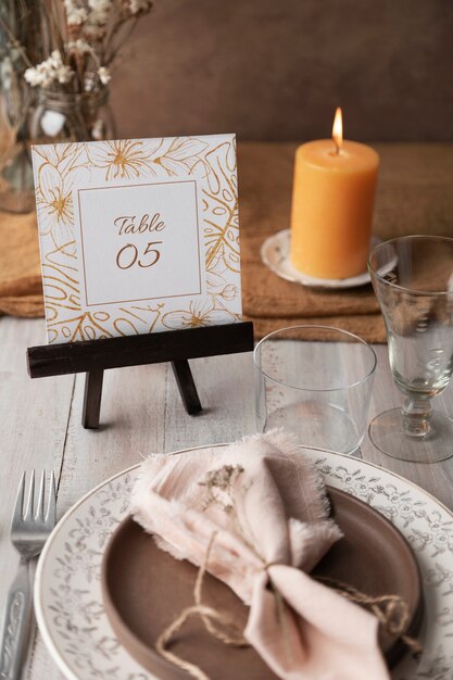wedding table number decoration