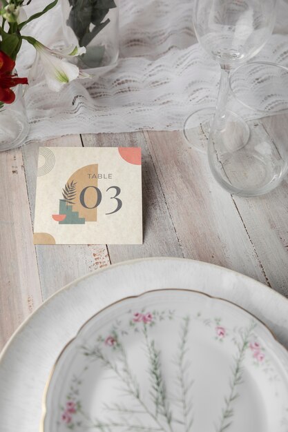 Wedding table number decoration