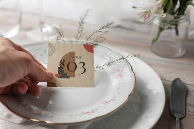 Wedding table number decoration