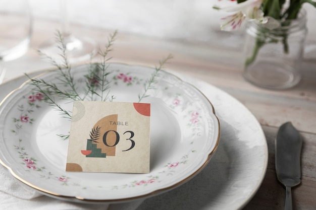 Wedding table number decoration