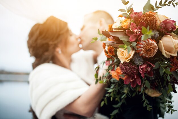 結婚式白い自然の美しさの花