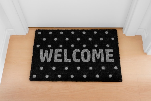Download Premium Photo Welcome Home Black Mat House