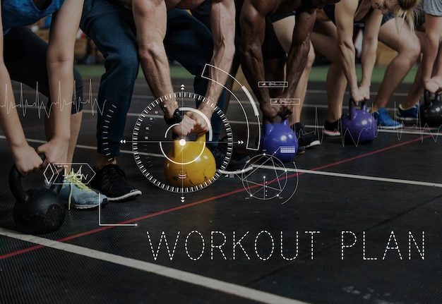 Free photo wellness health lifestyle workout graphic word