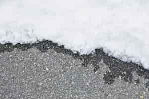 Free photo wet asphalt near snow