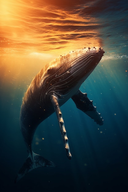 Free photo whale ai image