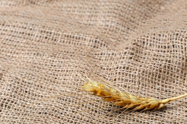 Бесплатное фото Колосья пшеницы на деревянном столе