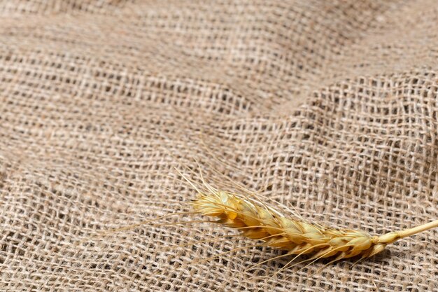 Wheat Ears on the Wooden Table