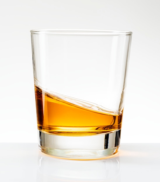 Whiskey served neat in a glass