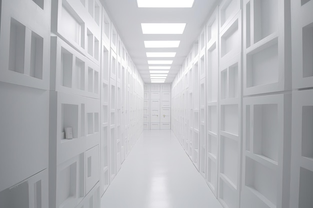 白い奥の部屋 いくつもの空と迷宮の AI ジェネレーティブ