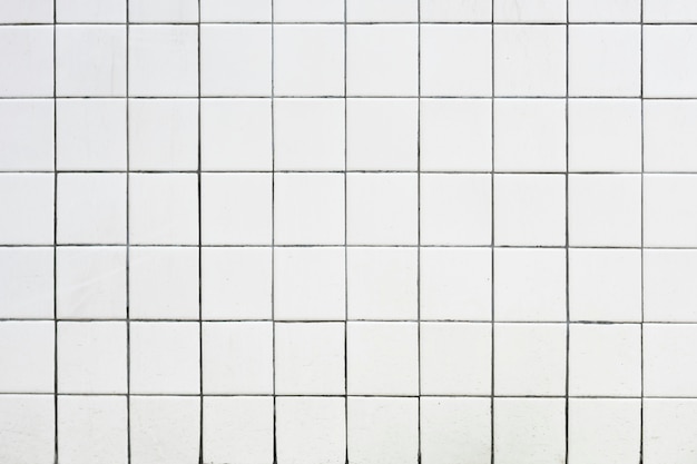 White bathroom tiles