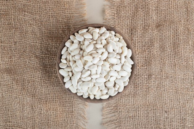 White beans in a round platter or bowl.