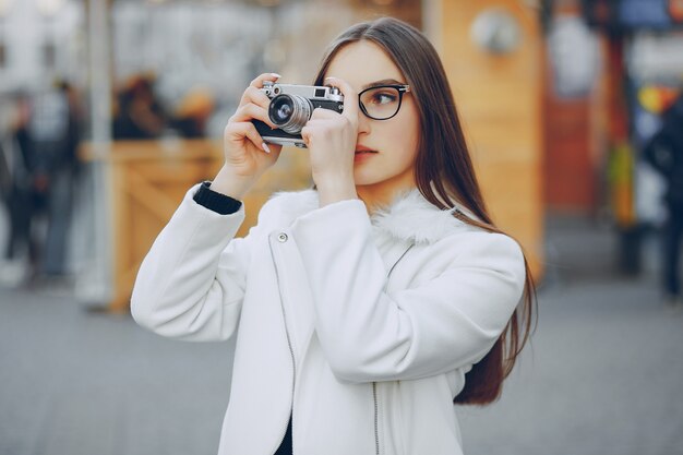 white beside casual glasses young