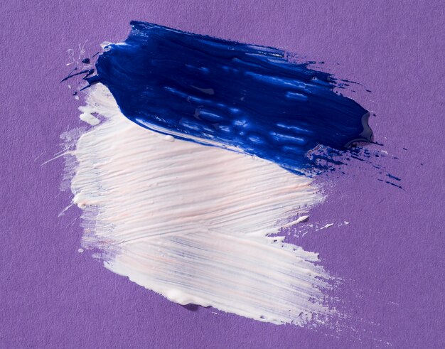 White and blue brush strokes