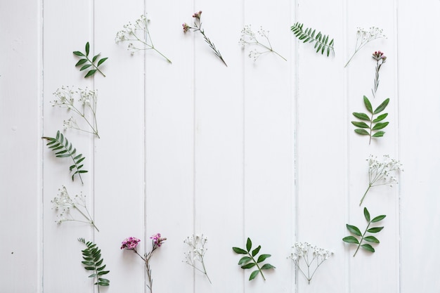 White boards with floral frame