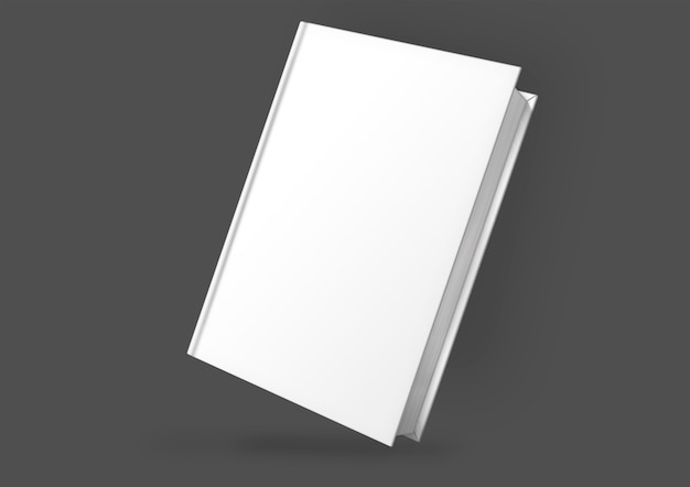 White book cover in dark