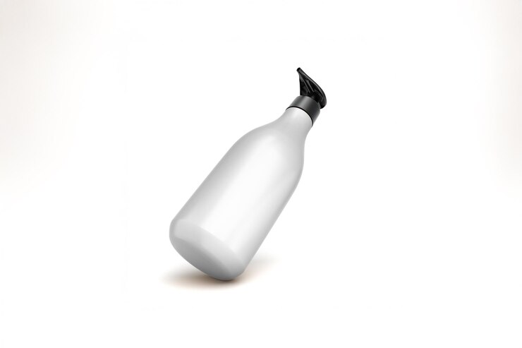 Free Photo white bottle with black dispenser