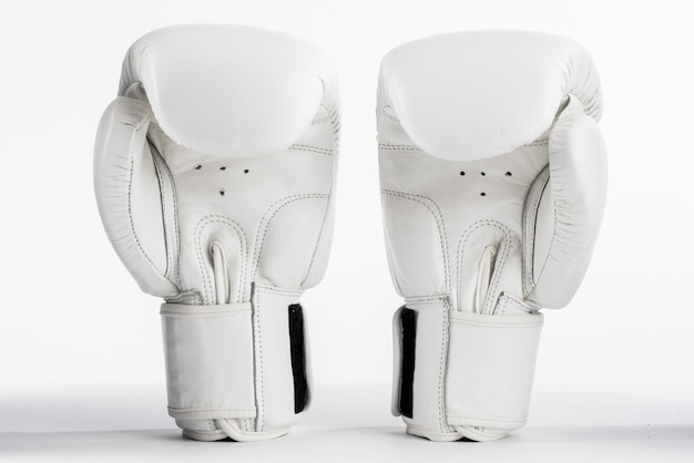 Free photo white boxing gloves isolated