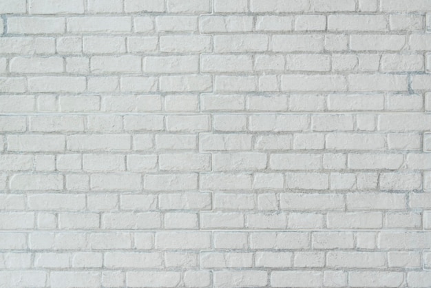 White brick wall background in room