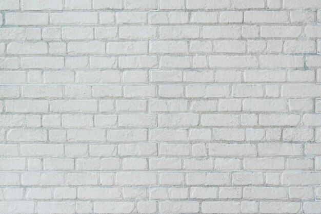 White brick wall background in room