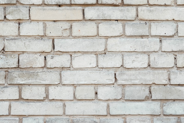 White brick wall background texture