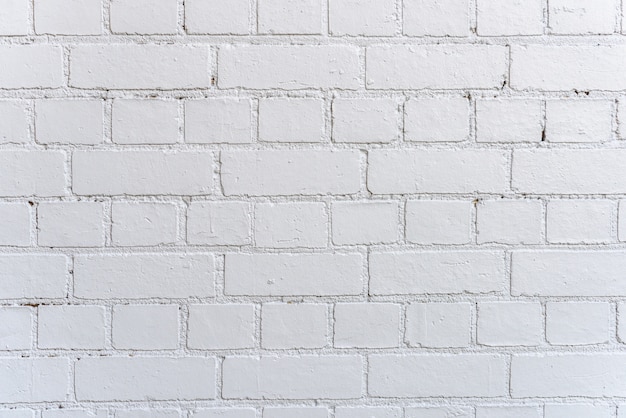 White brick wall background