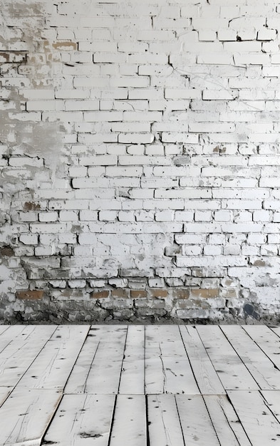 Free photo white brick wall surface texture