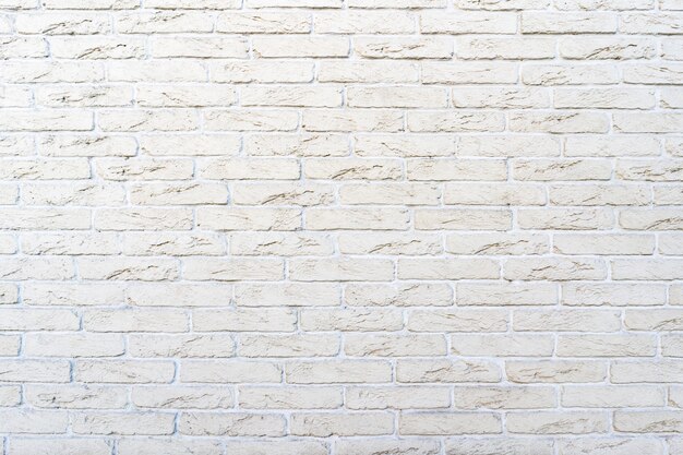 Белая кирпичная стена. Текстура кирпича с белой заливкой