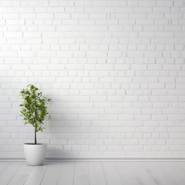 Free photo white brick wall texture wallpaper with a copy space