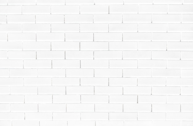 White brick wall textured background