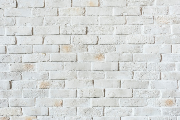 Free photo white brick wall textured