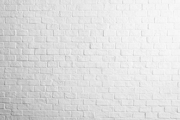 White brick wall textures background