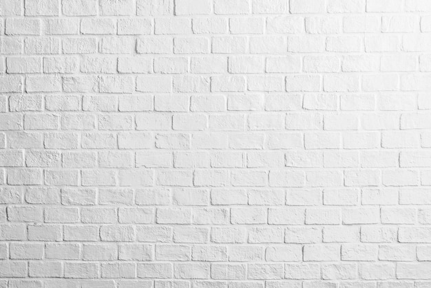 White brick wall textures background