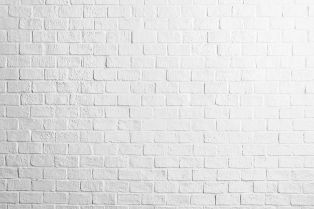 White brick wall textures background