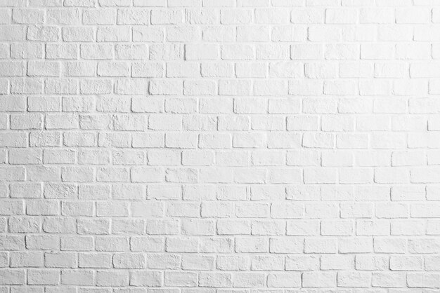 White brick wall textures background