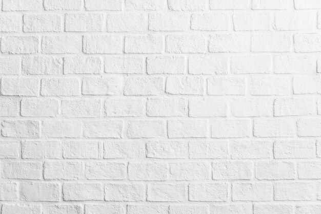 White brick wall textures background