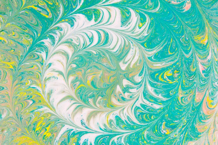 मुफ़्त फोटो white brushstroke circles on turquoise background