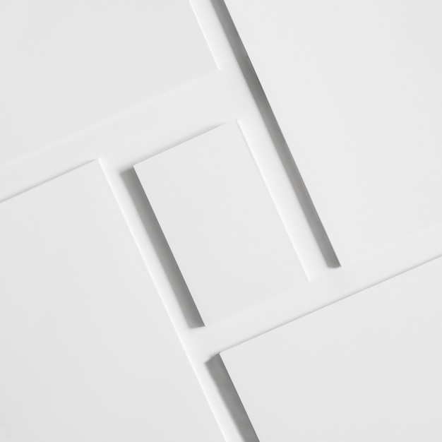 White business cards and brochures