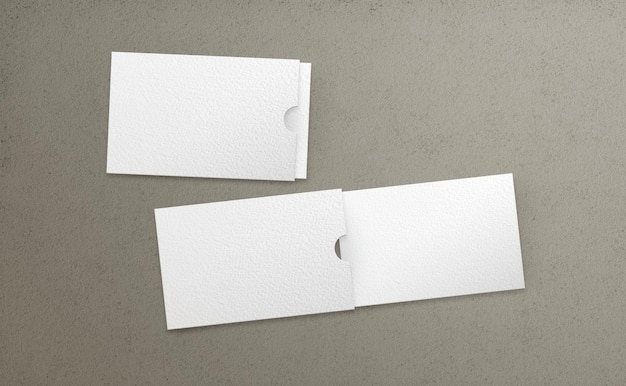 White Business Cards With Folder