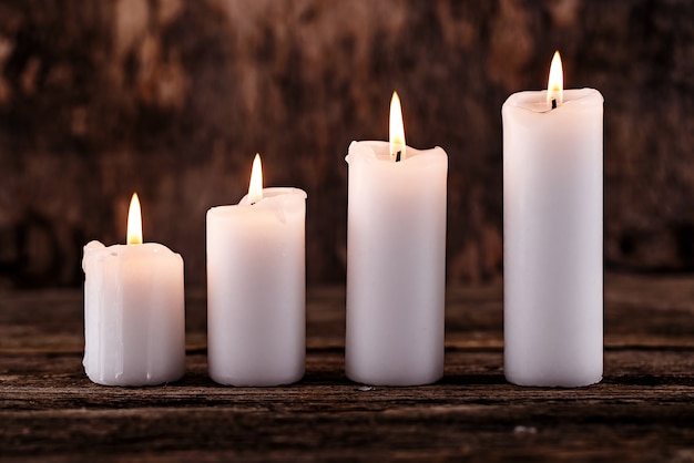 Free photo white candles