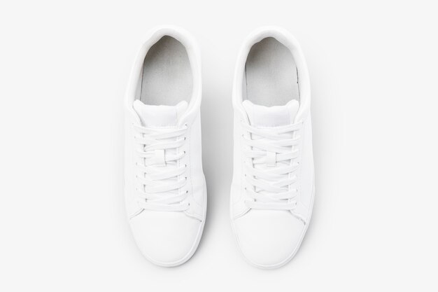 White canvas sneakers unisex footwear fashion