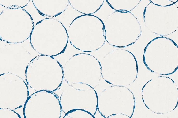 Free Photo white circle pattern background block prints