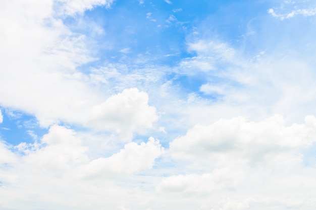 Free photo white cloud on bluy sky background