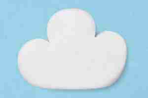 Free photo white cloud clay craft cute handmade creative art graphic