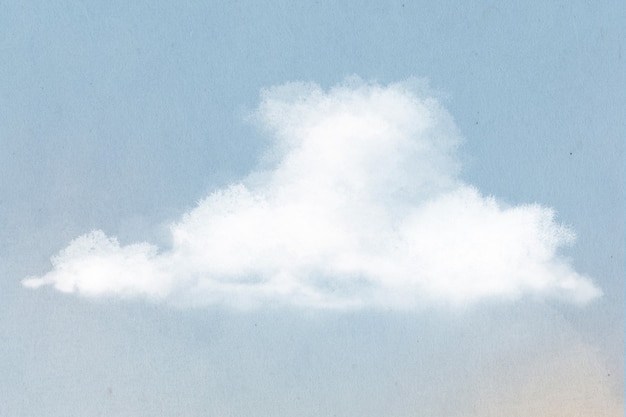 White cloud illustration in blue sky