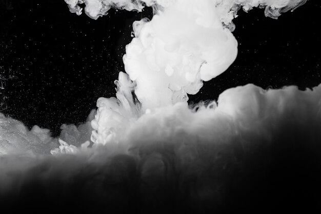 White cloud with black background