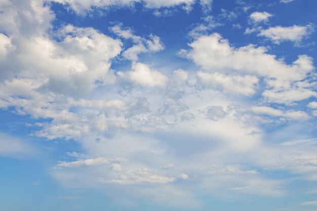 晴れた日の青い空に白い雲