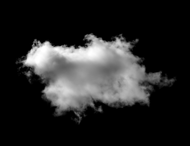 Белые облака на черном фоне Premium Фотографии