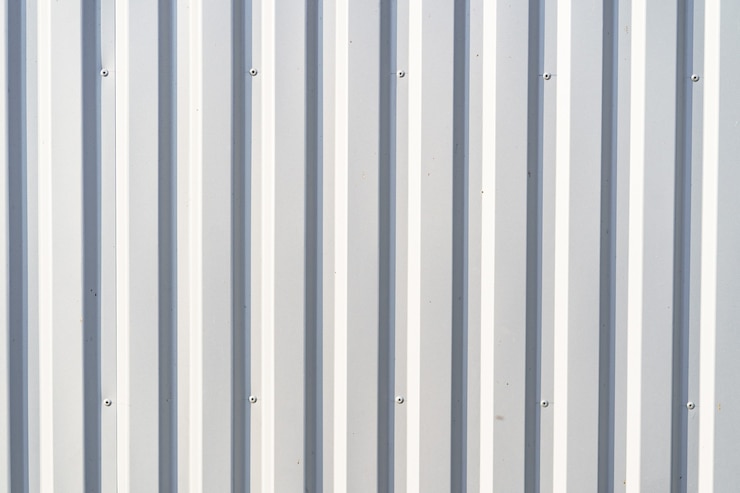 Free Photo white corrugated metal wall background